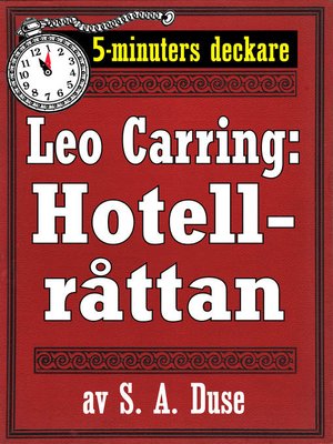 cover image of 5-minuters deckare. Leo Carring: Hotellråttan